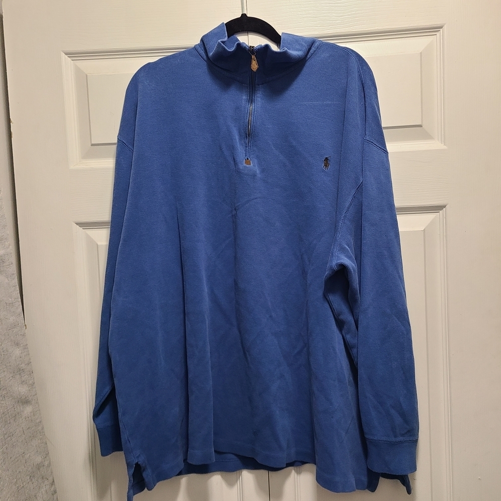 Vtg Polo by Ralph Lauren Men's Blue Sweater 2XB Big